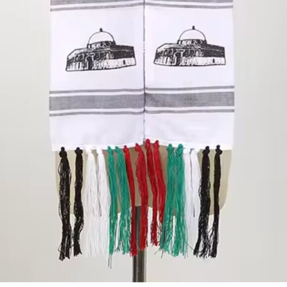 Palestinian Keffiyeh Satin Palestinian Flag Al Quds - Picture 3 of 3